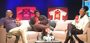 Host Clauiee Grace Mpanza (right) is joined by TimesLIVE sports reporter Mahlatse Mphahlele (left) and sports commentator Sizwe Mabena on the first episode of the 'Arena Sports Show'.