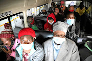 Commuters  at Bree Street taxi rank  during the lockdown level 3 in Gauteng. 