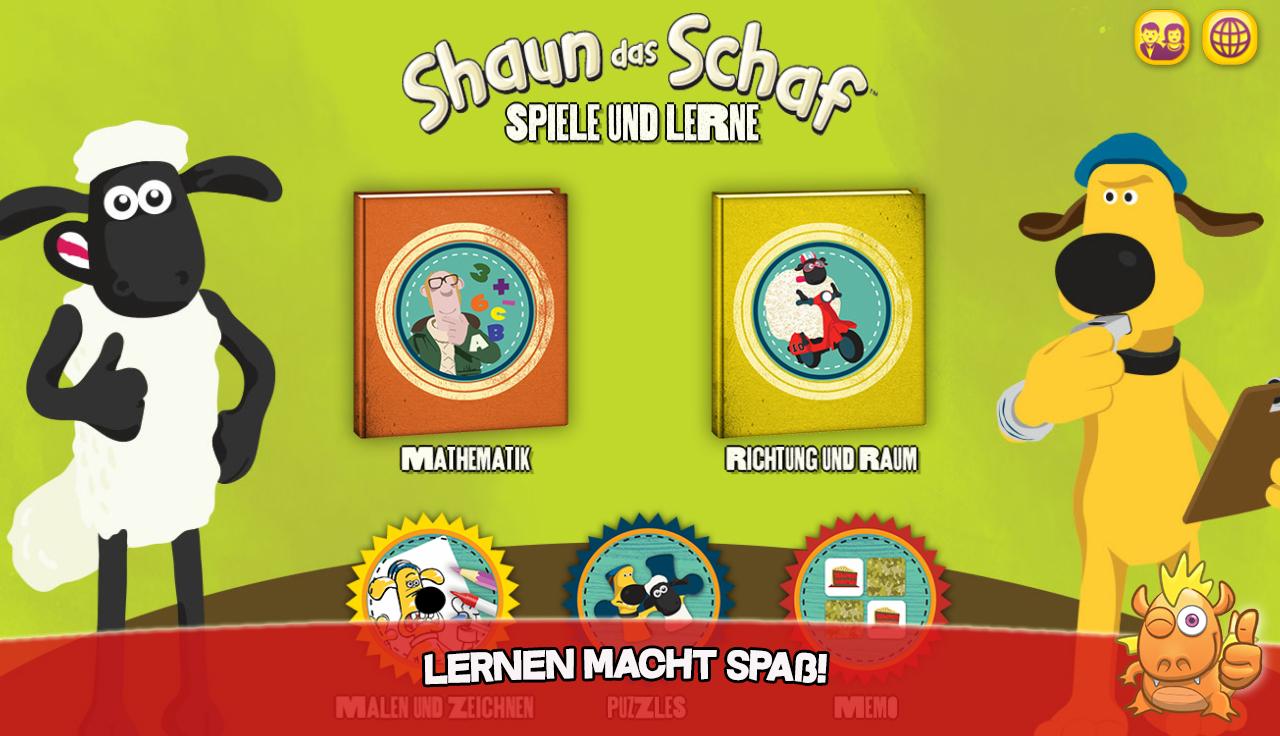 Android application Shaun learning games for kids screenshort