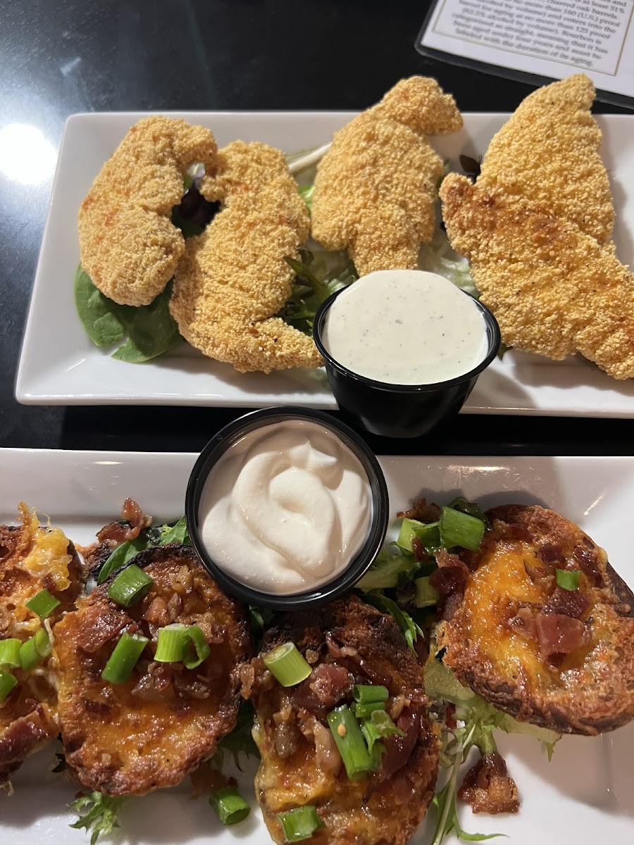 Gluten Free Chicken Tenders and Potato Skins