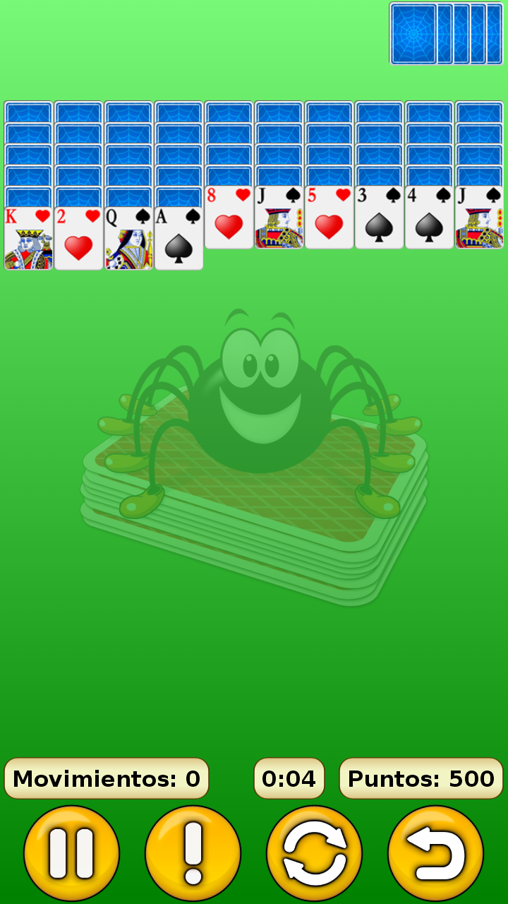 Android application Spider Solitaire screenshort