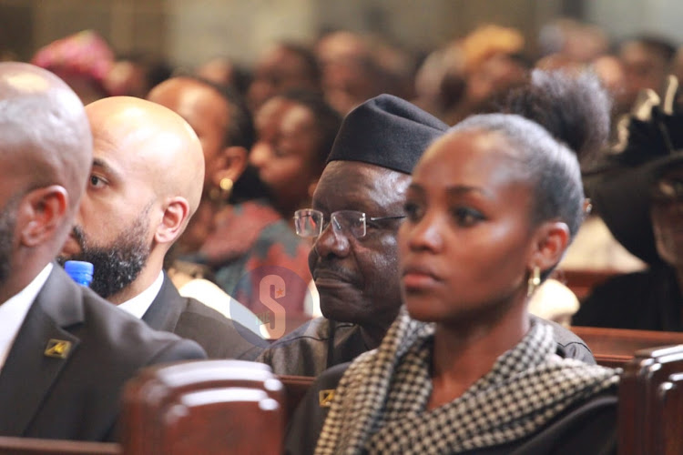 Family and friends of Journalist Michael Oyier follow proceedings during the requiem mass at All Saints Cathedral on May 1, 2024.