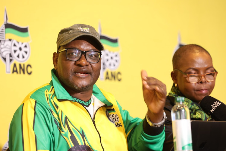 ANC and NEC member David Makhura with Mahlengi Bhengu, ANC spokesperson.