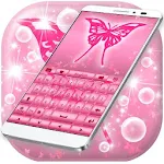 Pink Butterfly Keyboard Apk