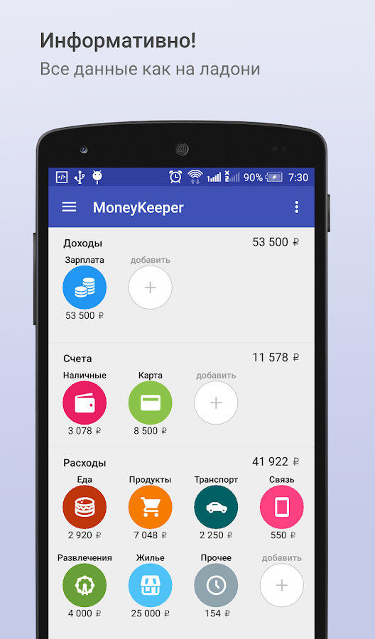 MoneyKeeper. Учет расходов. — приложение на Android