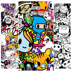 Download Sticker Bomb Wallpaper 3D For PC Windows and Mac