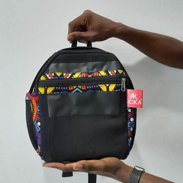 A bag from a sustainable fashion brand named Roka Bags Africa.