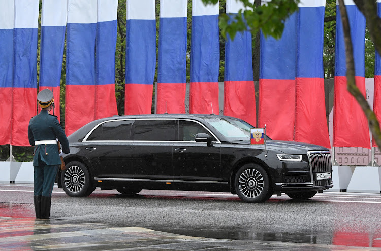 The Aurus Senat limousine carrying Russian President Vladimir Putin at his inauguration ceremony at the Kremlin in Moscow on May 7 2024. Picture: REUTERS