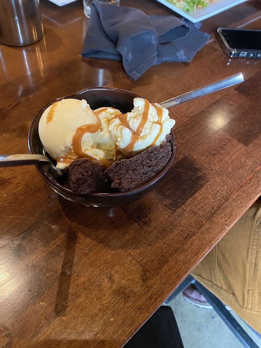 Gluten free brownie for dessert!