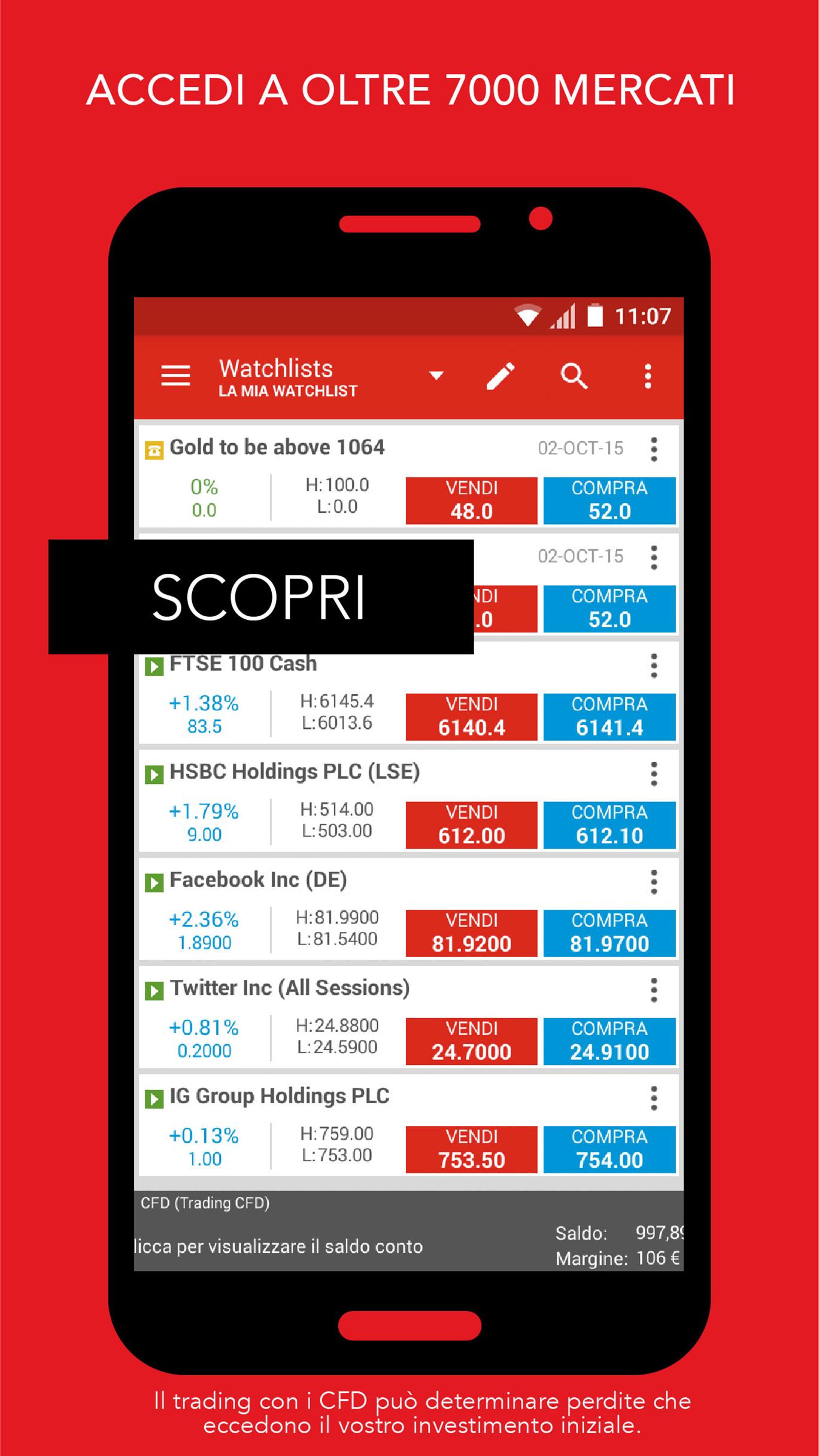 Android application IG Trading Platform screenshort