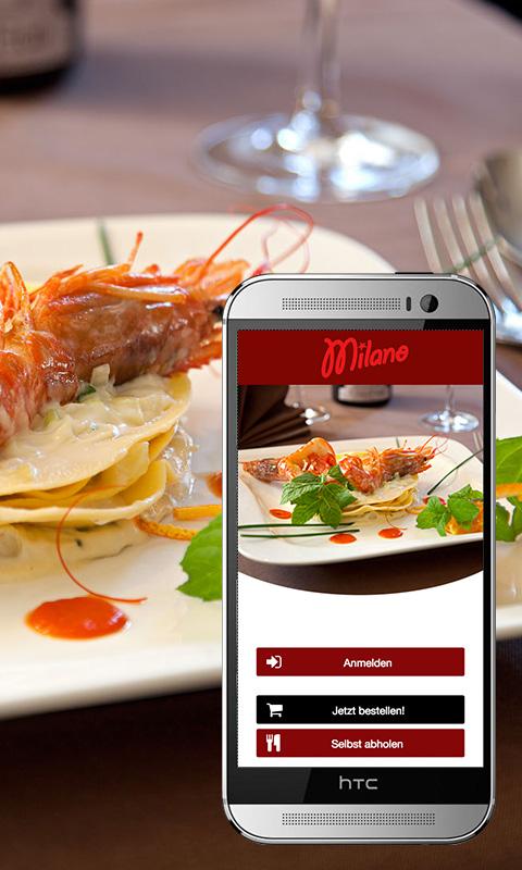 Android application Pizzeria Milano screenshort