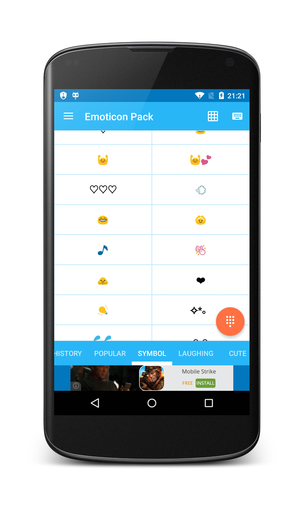 Android application Emoticon Pack with Cute Emoji screenshort