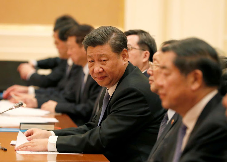 Chinese president Xi Jinping attends the bilateral meeting with Myanmar state counsellor Aung San Suu Kyi (not pictured) at the Presidential Palace in Naypyitaw, Myanmar, on January 18 2020.