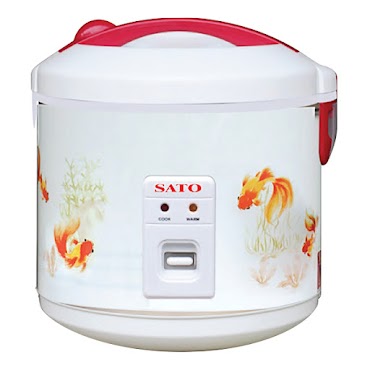 Nồi Cơm Điện SATO S18 - 86D (1.8L) - Trắng Đỏ