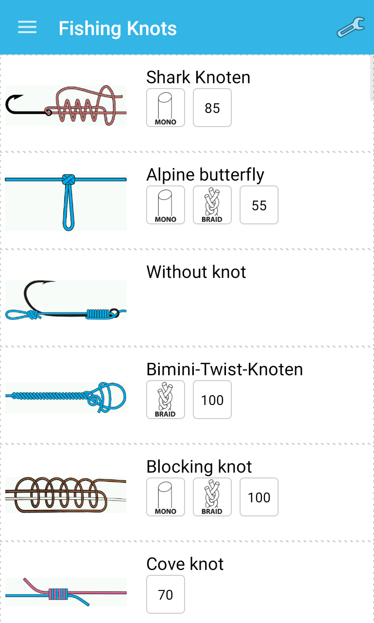 Android application Fishing Knots screenshort