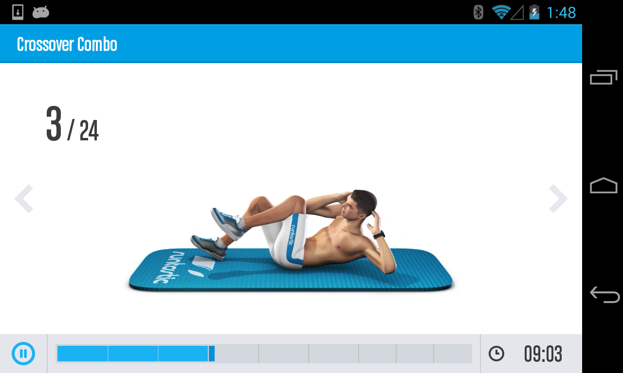 Android application Runtastic Six Pack Abs Workout screenshort