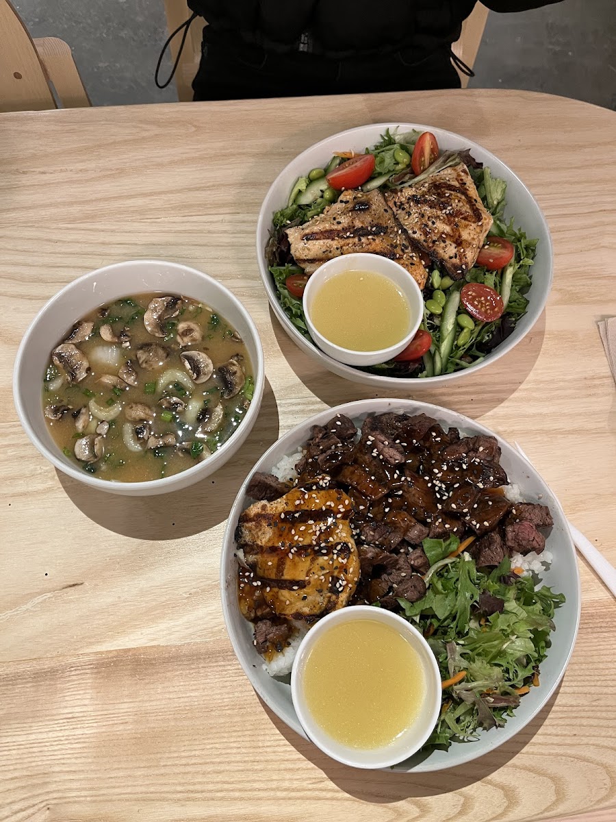 Bowls and GF miso soup