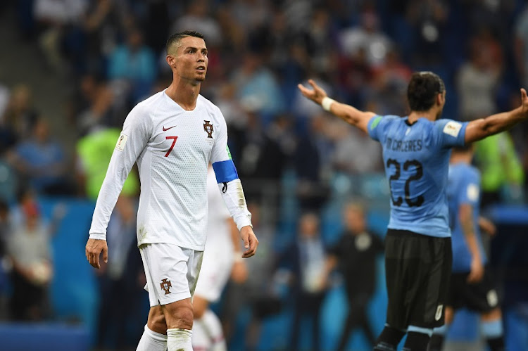 Cristiano Ronaldo of Portugal shows dejection after the 2018 FIFA World Cup Russia Round of 16 match between Uruguay and Portugal at Fisht Stadium on June 30, 2018 in Sochi, Russia.