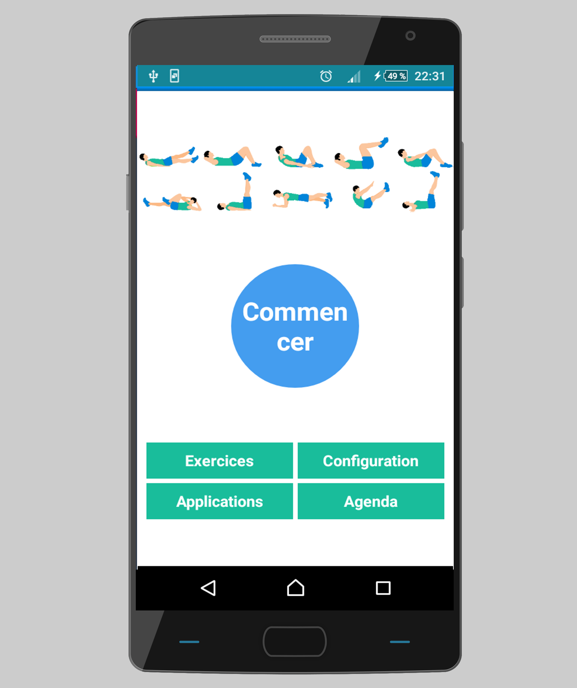 Android application 10 Exos Quotidien Entraînement screenshort