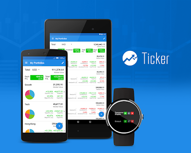 Ticker : Stocks Portfolio Mgr screenshot for Android