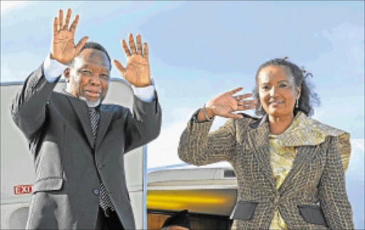 TROUBLED TIMES: Deputy President Kgalema Motlanthe and his partner Gugu Mtshali, who is alleged to have given political support for a deal in return for a promised R104-million. Photo: GCIS