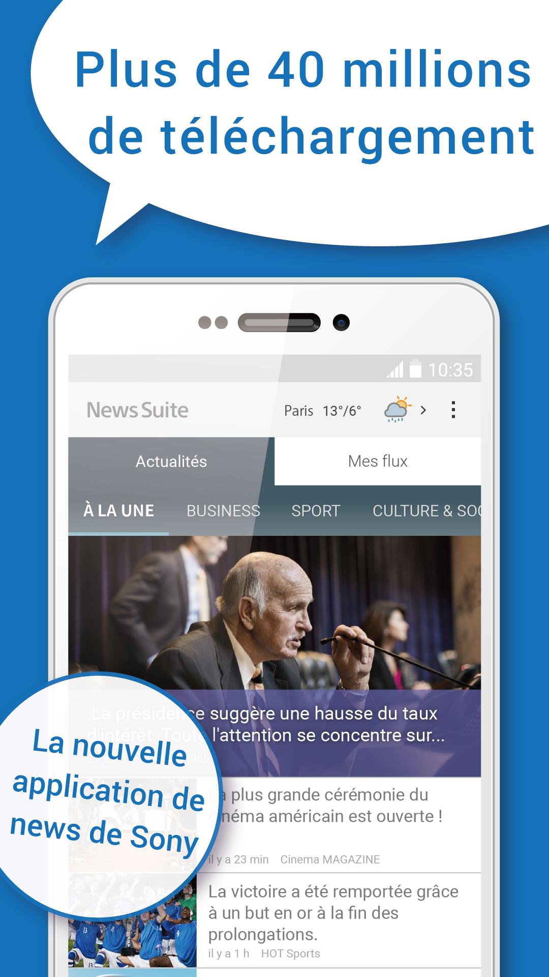 Android application News Suite by Sony screenshort