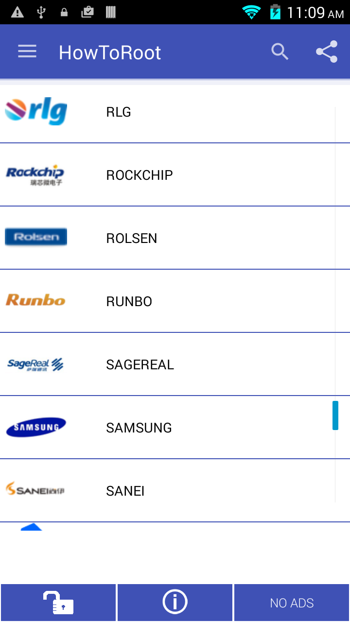 Android application Root all devices screenshort