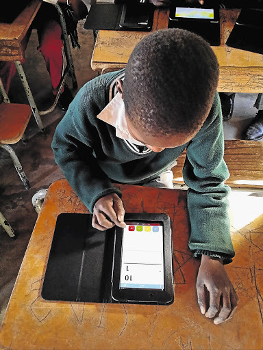 Pupils at seven schools are learning with tablets
