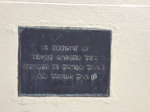 IN MEMORY OF THOSE CADETS WHO SERVED IN WORLD WAR I AND WORLD WAR II