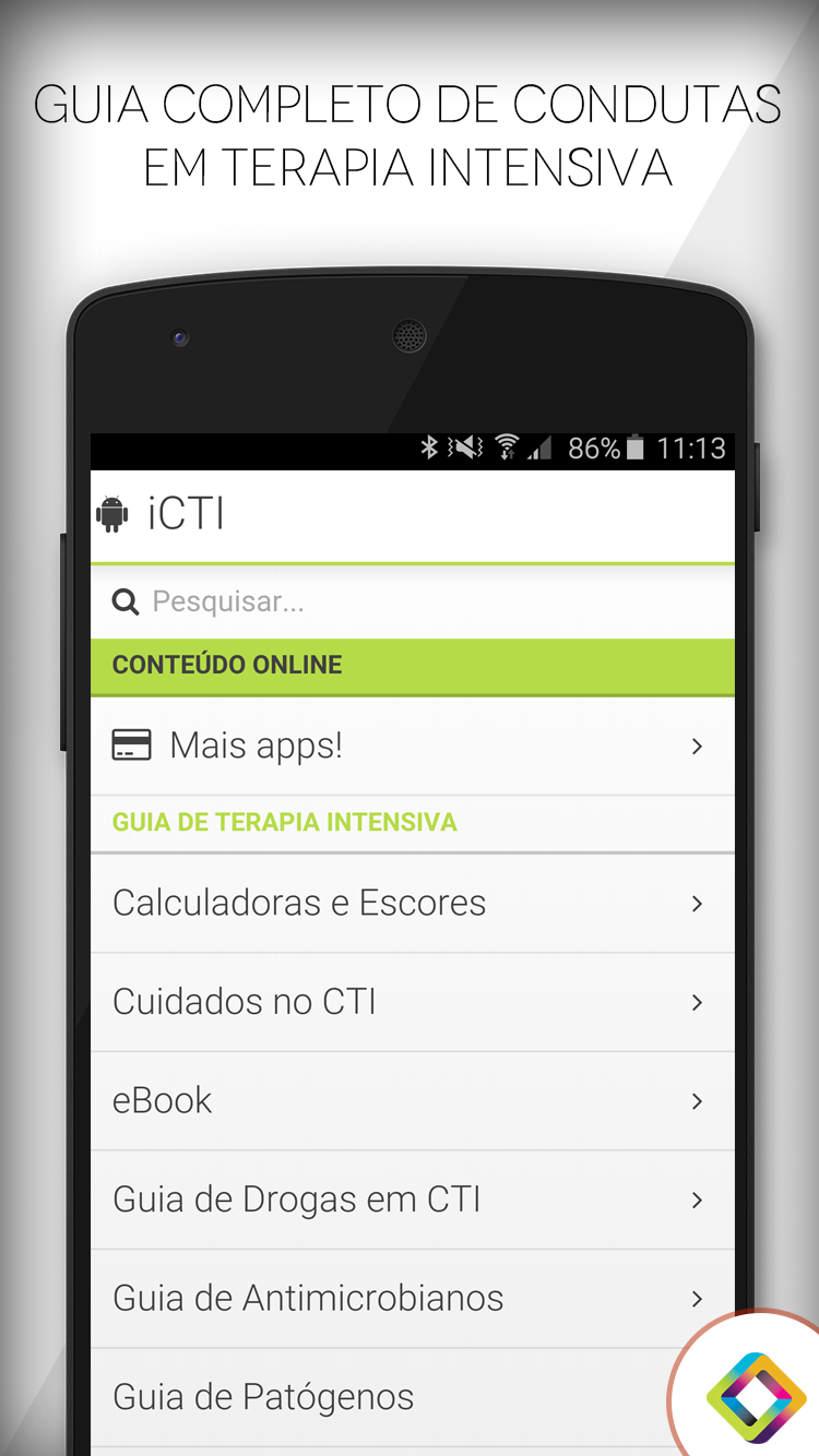 Android application Terapia Intensiva: Guia de CTI screenshort