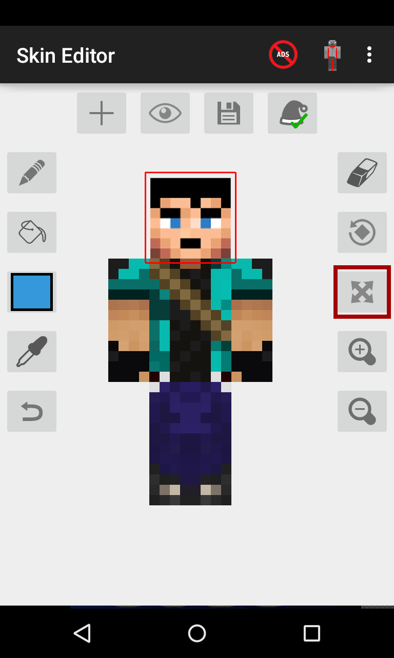 Android application Skin Editor for Minecraft screenshort