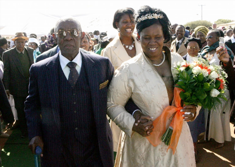 Former leader of Bophuthatswana and leader of the South African United Christian Democratic Party, Lucas Mangope married his sweetheart, Violet Mongale on 26 May 2007.