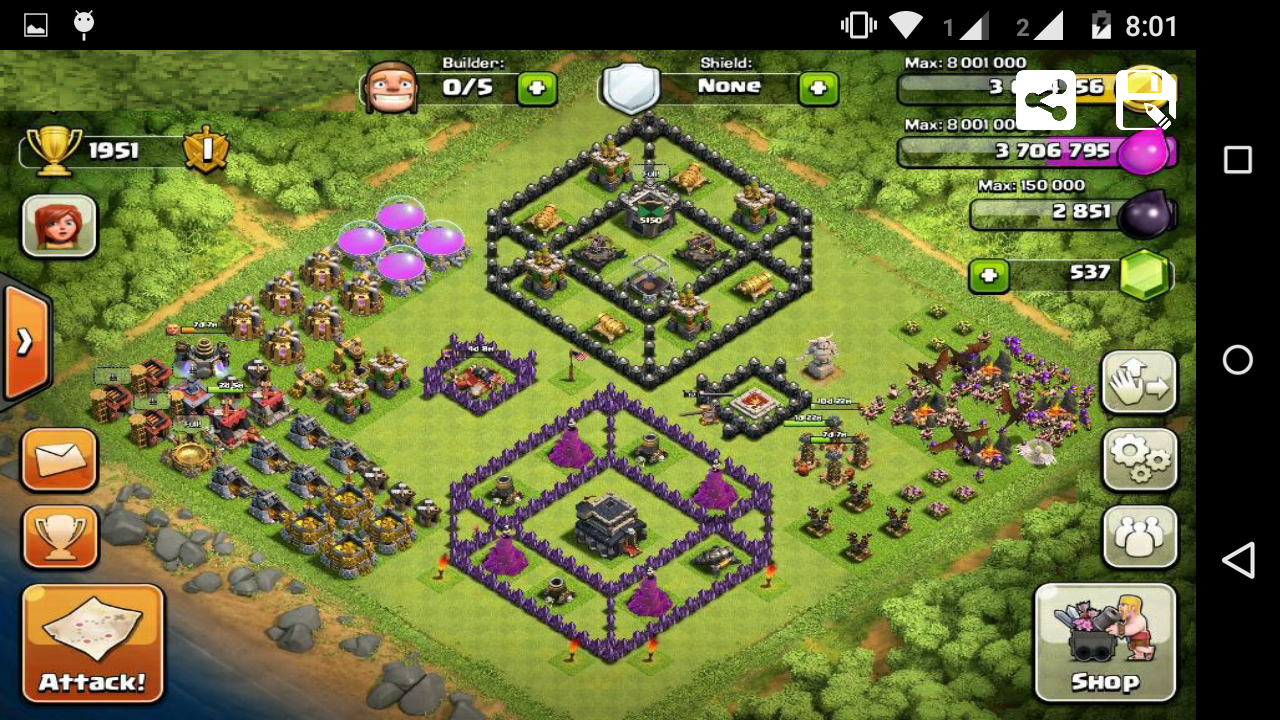 Android application Art Layouts For Clash of Clans screenshort