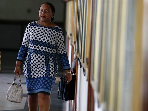 Former Devolution Cabinet Secretary Anne Waiguru when she appeared before the Parliamentary Public Accounts Committee on the 791 Million National Youth Service scandal on November 3, 2016. Photo/Jack Owuor