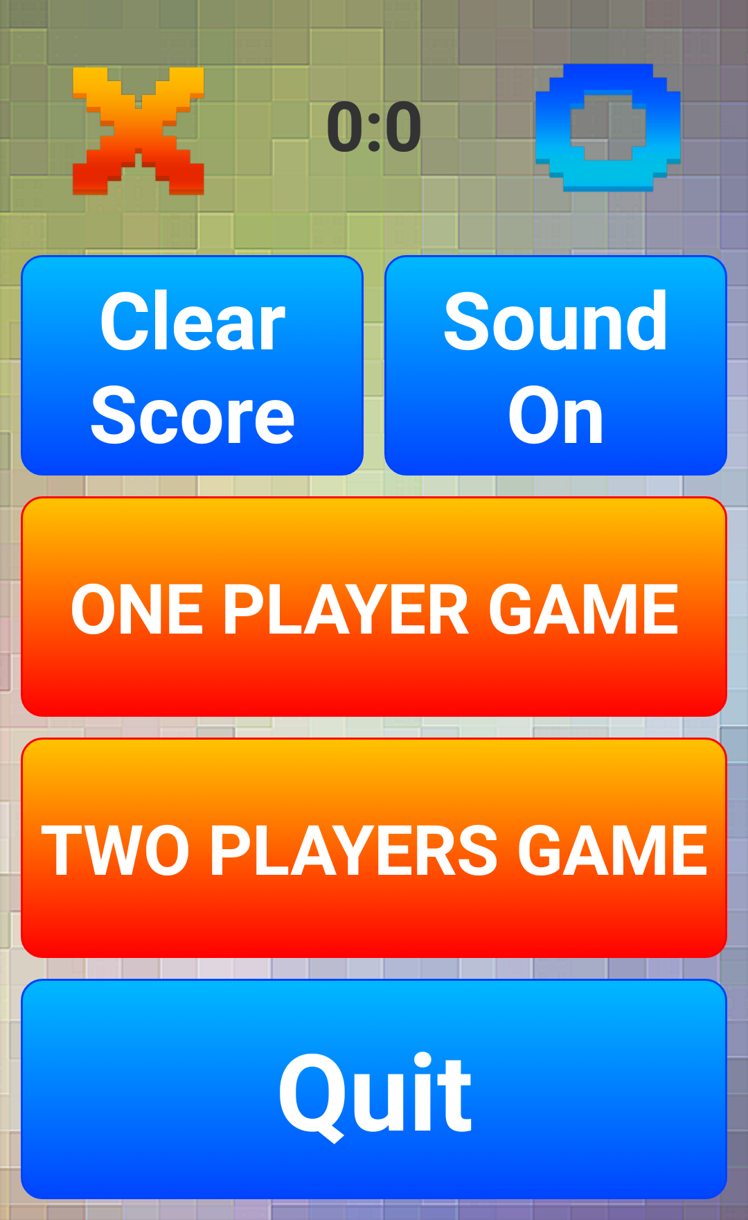 Android application Tic Tac Toe Pixel screenshort