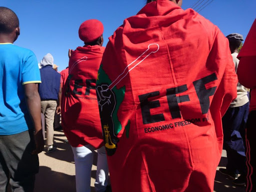 EFF members protest in Coligny. Photo credit: Abigail Javier