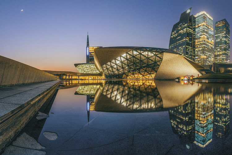 Guangzhou Opera House by Zaha Hadid.