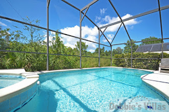 Kissimmee vacation villa with a scenic view from the private pool