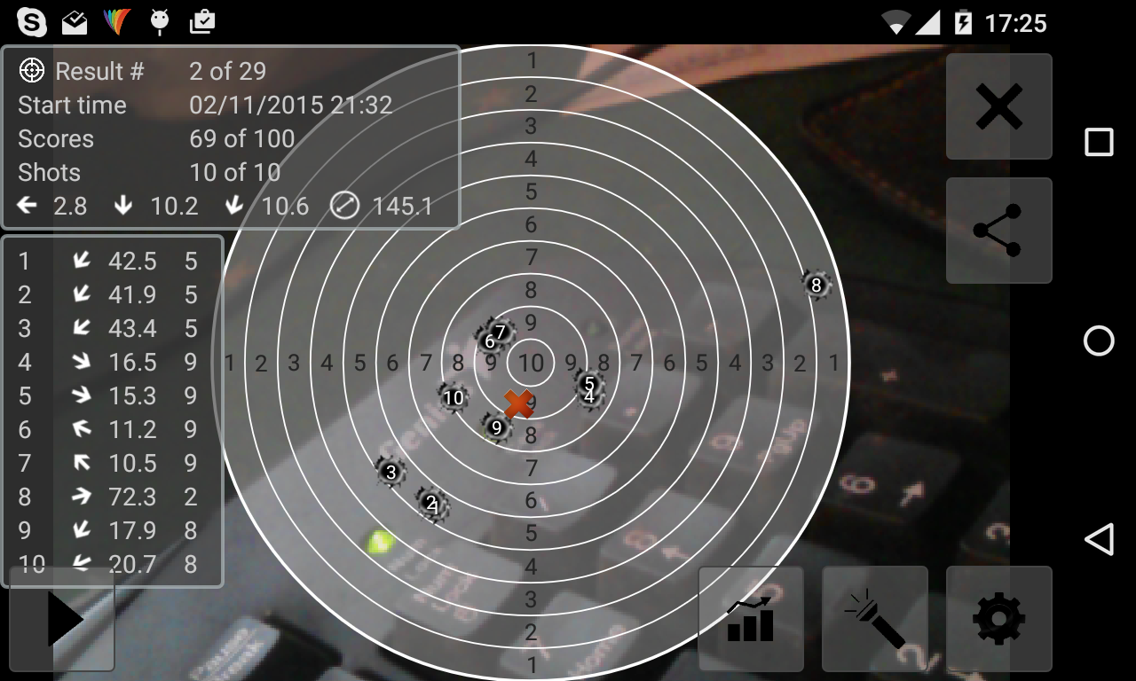 Android application Laser Range screenshort