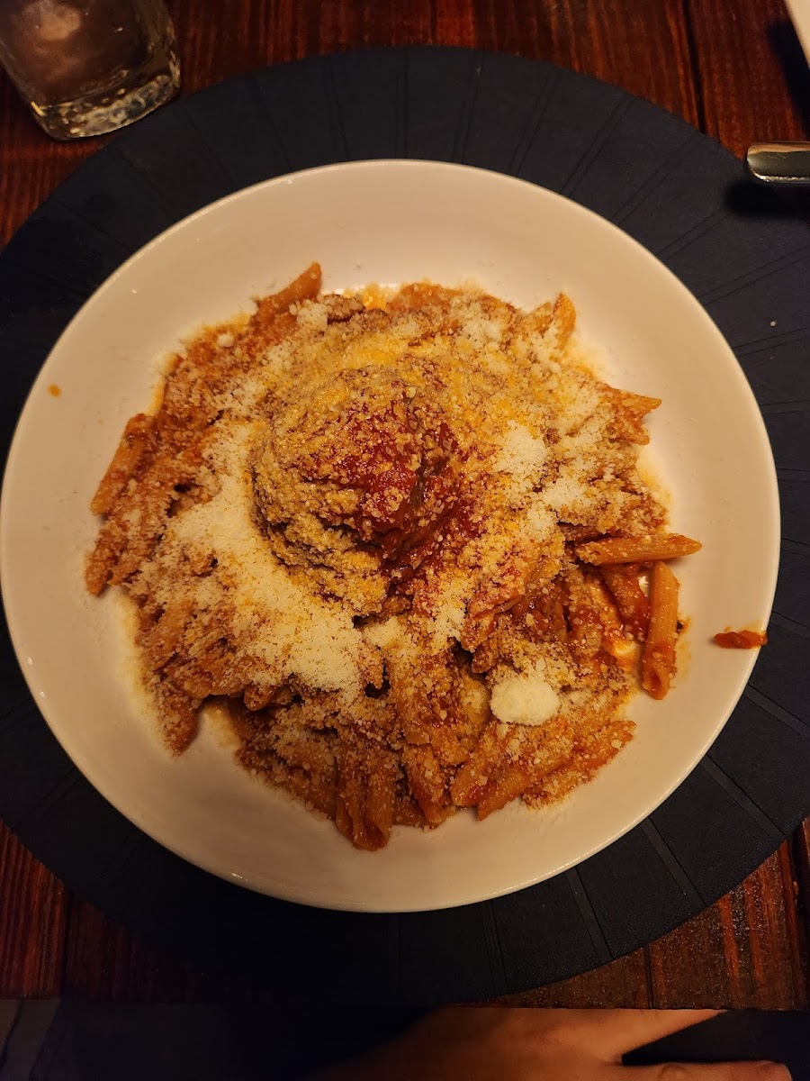 Gluten free bologenese with added meatball