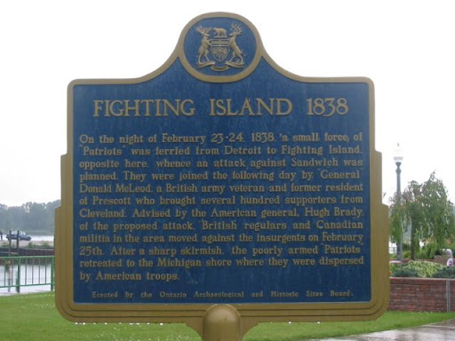 On the night of February 23-24, 1838, a small force of "Patriots" was ferried from Detroit to Fighting Island, opposite here, whence an attack against Sandwich was planned. They were joined the...