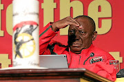 President Cyril Ramaphosa at the 13th Cosatu national congress  in Midrand. 