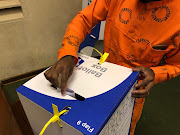 An inmate casts his vote at Durban's Westville prison on Wednesday, May 8 2019.