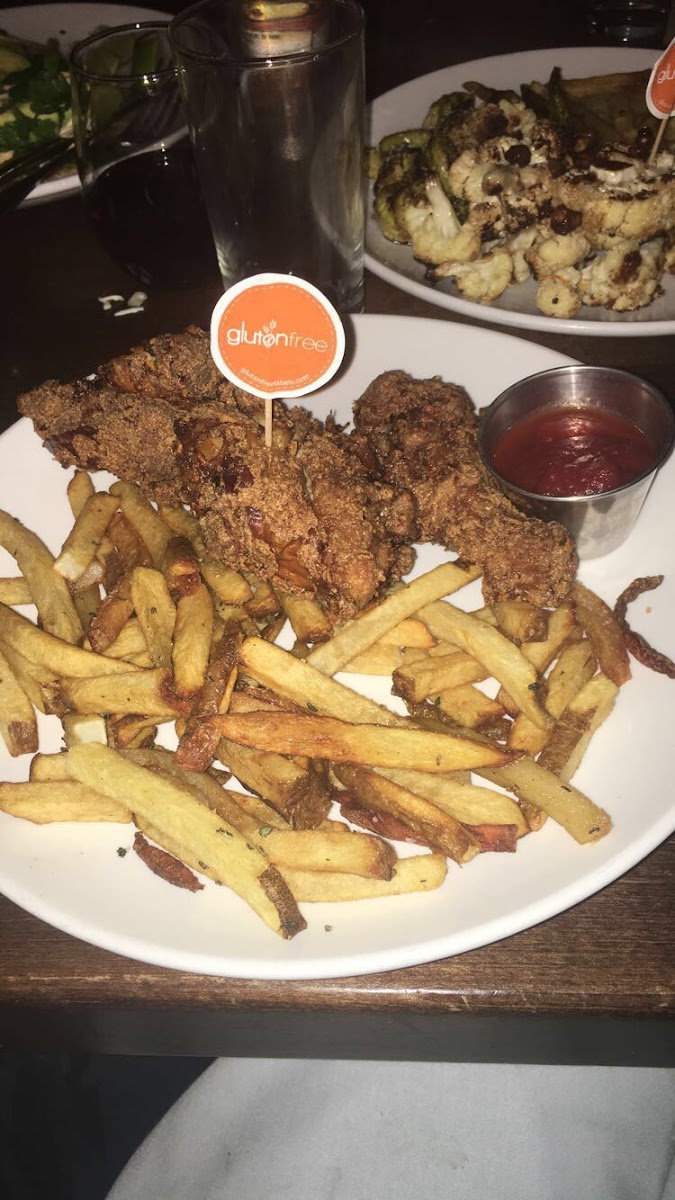 Gluten free fried chicken and fries