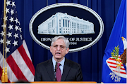 Attorney General Merrick Garland speaks about a jury's verdict in the case against former Minneapolis Police Officer Derek Chauvin in the death of George Floyd, at the Department of Justice, in Washington, DC US on April 21 2021. 

