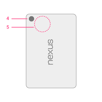 Parte trasera del Nexus 9