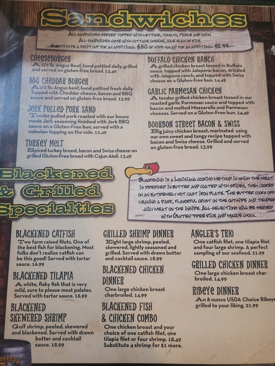 Gluten-Free at Buzzard Billy's