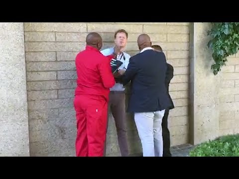 EFF deputy president Floyd Shivambu has been caught on camera intimidating a multimedia journalist outside parliament on Tuesday 20 March 2018.