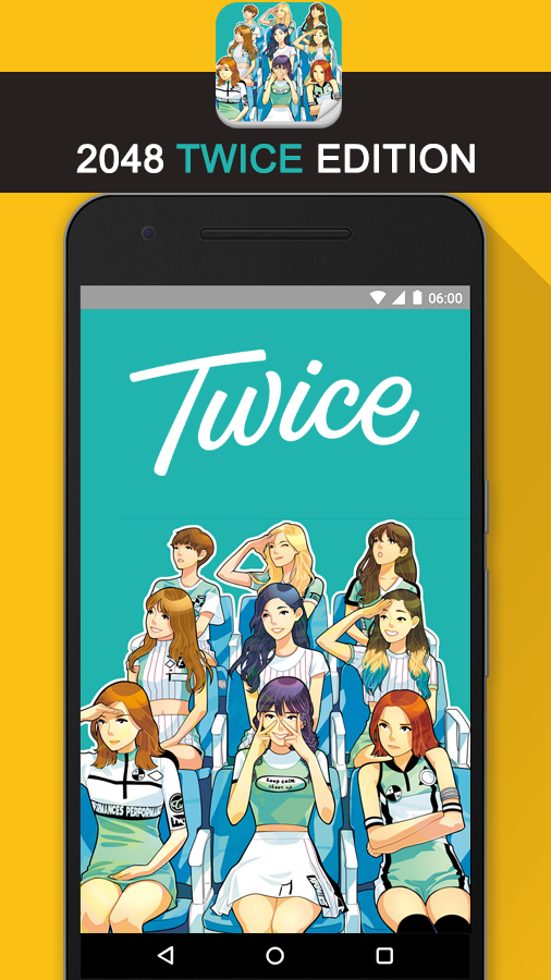 Android application 2048 TWICE KPop Game screenshort