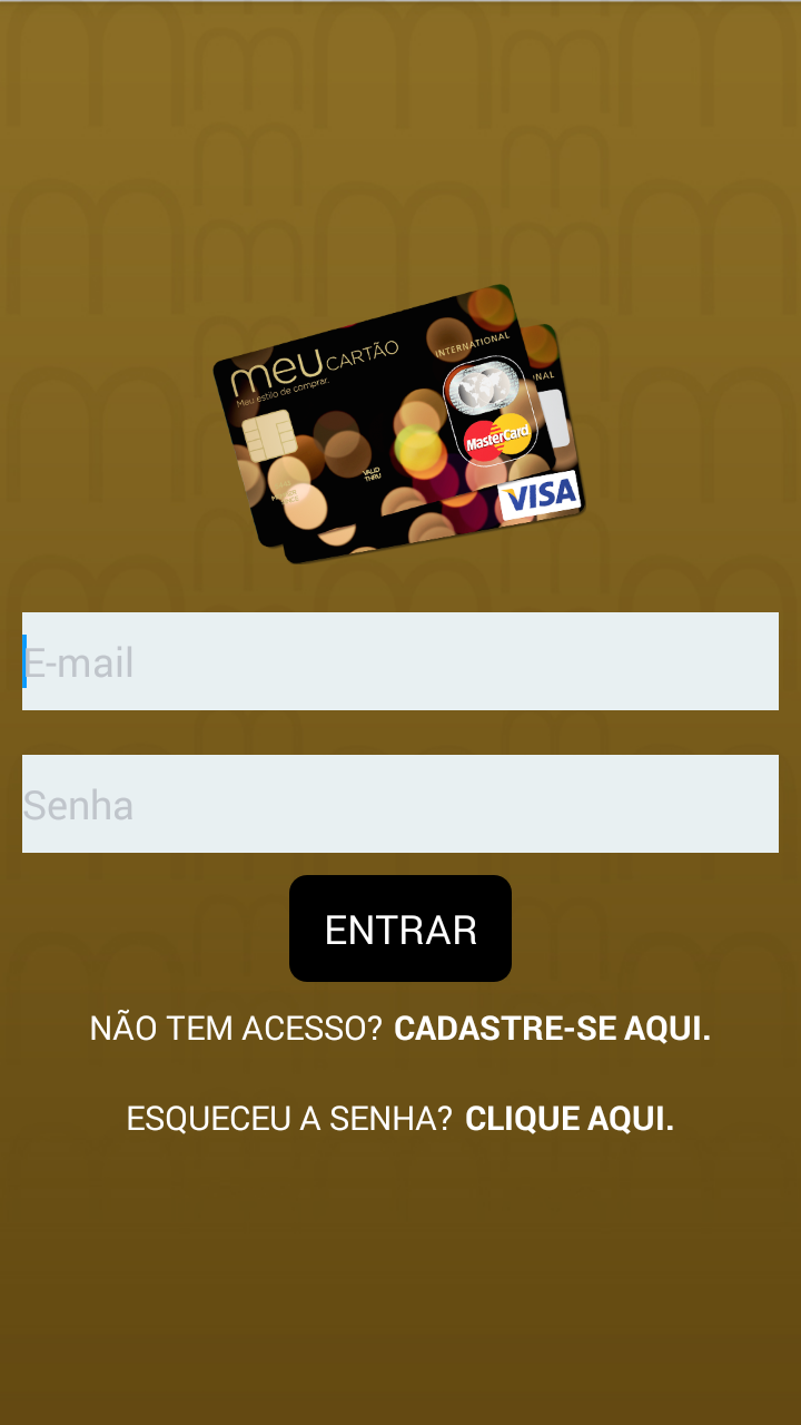Android application Meu Cartão screenshort